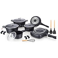 Royalty 18-piece dinnerware set, black - Cookware Set