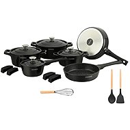 Royalty Cookware set 17 pcs, black - Cookware Set