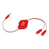 RETRAK audio headphone splitter 0.9 m red - AUX Cable