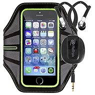 RETRAK Sport Armband Small zelené + sportovní sluchátka do uší - Pouzdro na mobil