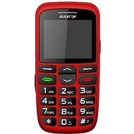 Aligator A680 Senior Red + Desktop Charger - Mobile Phone