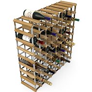 RTA Wine Rack for 72 Wine Bottles, Light Oak - Galvanised Steel / Unfolded - Wine Rack