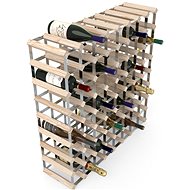 RTA Wine Rack for 72 Wine Bottles, Natural Pine - Galvanised Steel / Unfolded - Wine Rack