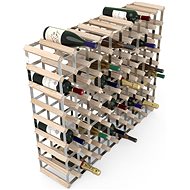 RTA Wine Rack for 90 Wine Bottles, Natural Pine - Galvanised Steel / Unfolded - Wine Rack