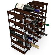 RTA Wine rack for 30 bottles, dark pine - galvanized steel / unfolded - Wine Rack