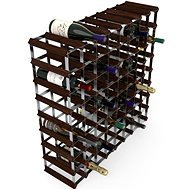 RTA Stojan na víno na 72 lahví, tmavá borovice - pozinkovaná ocel / rozložený - Regál na víno