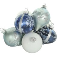 RETLUX RXL 504 Set of glass ornaments white 8pcs - Christmas Ornaments