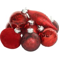 RETLUX RXL 506 Set of glass ornaments red 12pcs - Christmas Ornaments