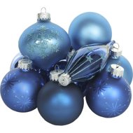 RETLUX RXL 507 Set of glass ornaments blue 12pcs - Christmas Ornaments
