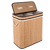 Ruhhy 24269 Double laundry basket bamboo, light brown - Laundry Basket