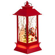 Ruhhy 26752 LED Christmas lantern 12,5 cm, red - Lantern