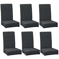 Ruhhy 25990 Elastic chair cover, 65 x 40 x 35 cm 6 pcs, dark grey - Chair Cover