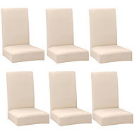 Ruhhy 25989 Elastic chair cover, 65 x 40 x 35 cm 6 pcs, beige - Chair Cover