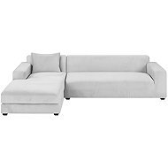 Ruhhy 26035 Elastic cover for corner sofa 145-185 cm, cushion 45 x 45 cm, light grey - Cover