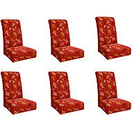 Ruhhy 26638 Set of elastic Christmas chair covers 6 pcs, red - Chair Cover