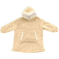 Ruhhy 26146 TV hoodie with hood XXL, beige - Wearable Blanket