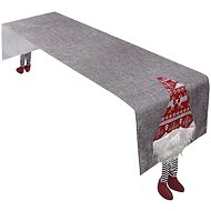 Ruhhy 22501 Christmas table runner with felt feet 180 × 33 cm, grey - Runner