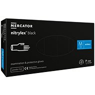 MERCATOR MEDICAL Nitrylex Black black, 100 pcs, size 1.5 mm M - Medical Gloves