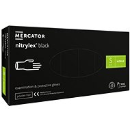 MERCATOR MEDICAL Nitrylex Black black, 100 pcs, size 1.5 mm S - Medical Gloves