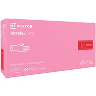MERCATOR MEDICAL Nitrylex Pink pink, 100 pcs, size 2.5 mm L - Medical Gloves