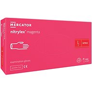 MERCATOR MEDICATOR Nitrylex Magenta pink, 100 pcs, sized. L - Medical Gloves
