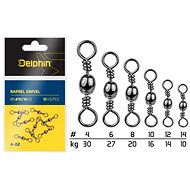 Delphin Barrel Swivel A-02, size 12, 14kg, 10pcs - Swivel