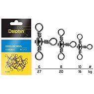 Delphin Cross-Line Swivel A-03, Size 6, 27kg, 10pcs - Swivel