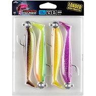 FOX Rage Zander Pro Loaded, 12cm, 12g, Size 4/0, UV Mixed Colours, 4pcs - Rubber Bait