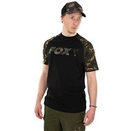 FOX Raglan Black / Camo Sleeve T-Shirt Size M - T-Shirt