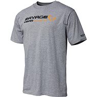 Savage Gear Signature Logo T-Shirt Grey Melange Size XXL - T-Shirt