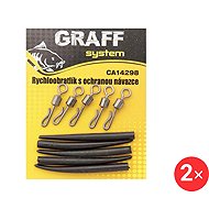 Graff Fastworm with bait guard Black 2 pcs - Swivel