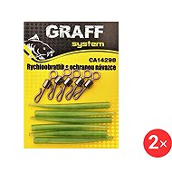 Graff Fastworm with bait guard Green 2 pcs - Swivel