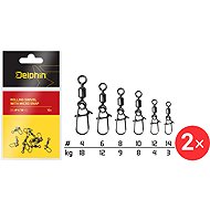 Delphin Rolling Swivel with Micro Snap Size 4, 18 kg 2 × 10 pcs - Snap Hook