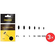 Delphin Olive Rubber Stopper Size L 3 pcs - Stopper (Fishing)