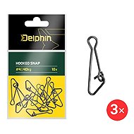 Delphin Hooked snap Size 0, 12 kg 3 × 10 pcs - Snap Hook