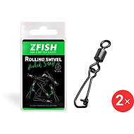 Zfish Rolling Swivel & Hooked Snap Size 10, 21 kg 2 × 10 pcs - Swivel