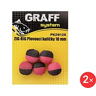 Graff Zig-Rig Floating Ball 10 mm Black/Red 2 × 5 pcs - Artificial bait