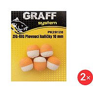 Graff Zig-Rig Floating Ball 10 mm White/Orange 2 × 5 pcs - Artificial bait
