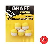 Graff Zig-Rig Floating Ball 10 mm Yellow/White 2 × 5 pcs - Artificial bait