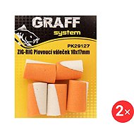 Graff Zig-Rig Floating roller 10 x 17 mm White/Orange 2 × 5 pcs - Artificial bait
