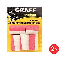Graff Zig-Rig Floating roller 10 x 17 mm White/Red 2 × 5 pcs - Artificial bait