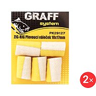 Graff Zig-Rig Floating roller 10 x 17 mm White/Yellow 2 × 5 pcs - Artificial bait