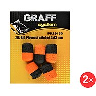 Graff Zig-Rig Floating roller 7 x 13 mm Black/Orange 2 × 5 pcs - Artificial bait