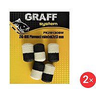 Graff Zig-Rig Floating roller 7 x 13 mm Black/White 2 × 5 pcs - Artificial bait