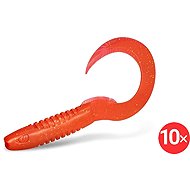 Delphin TwistaX Eeltail UVs 6 cm Berry, 2 × 5 pcs - Rubber Bait