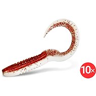 Delphin TwistaX Eeltail UVs 6 cm DeadSnow, 2 × 5 pcs - Rubber Bait