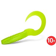 Delphin TwistaX Eeltail UVs 6 cm Greench, 2 × 5 pcs - Rubber Bait