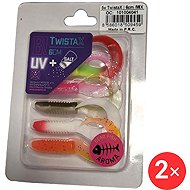 Delphin TwistaX Eeltail UVs 6 cm Mix, 2 × 5 pcs - Rubber Bait