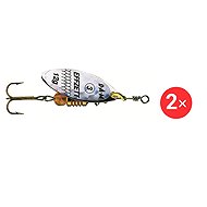 Effzett Predator Spinner, 2 × 3 g Size 0 Silver - Glitter - Spinner