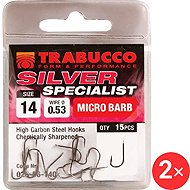 Trabucco Silver Specialist Size 14 2 × 15 pcs - Fish Hook
